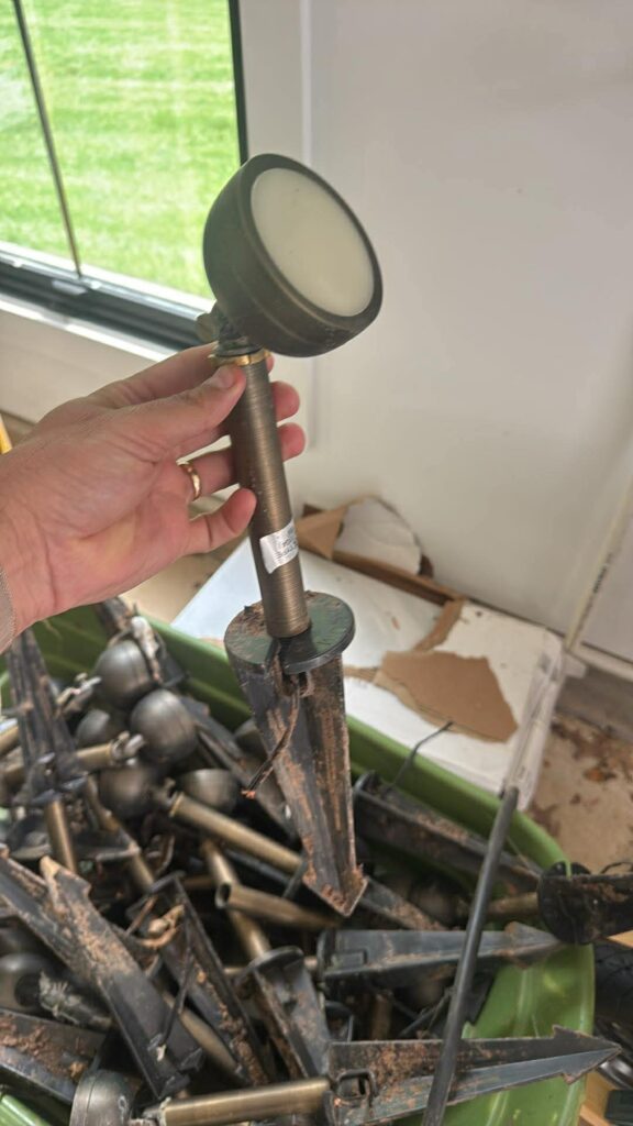 VOLT brass landscape lighting fixture